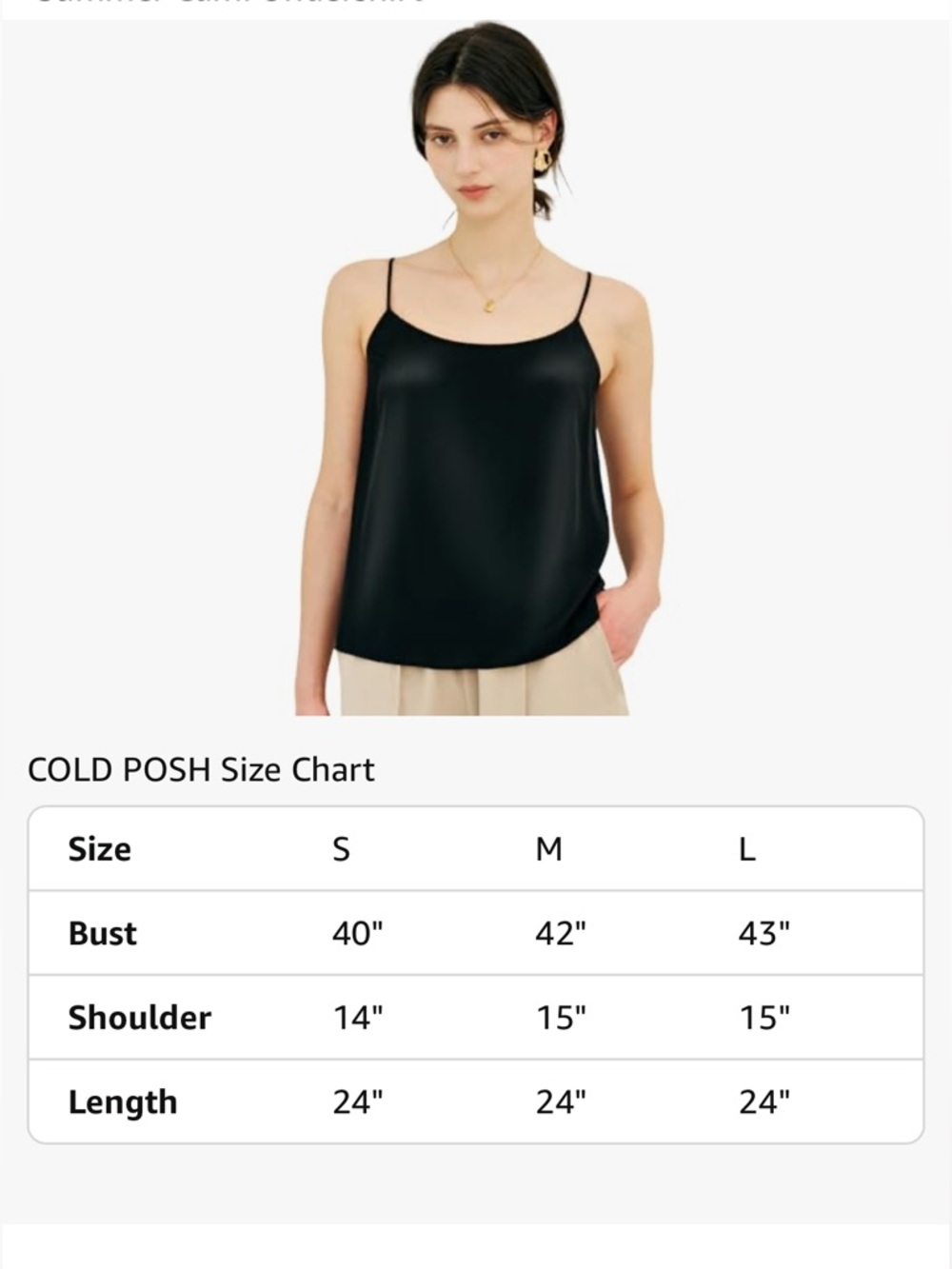 NWT COLD POSH 19MM Mulberry Silk Camisole Top - Picture 6 of 7